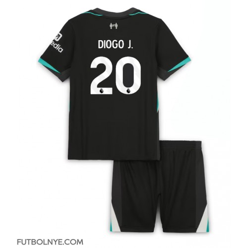 Camiseta Liverpool Diogo Jota #20 Visitante Equipación para niños 2024-25 manga corta (+ pantalones cortos)